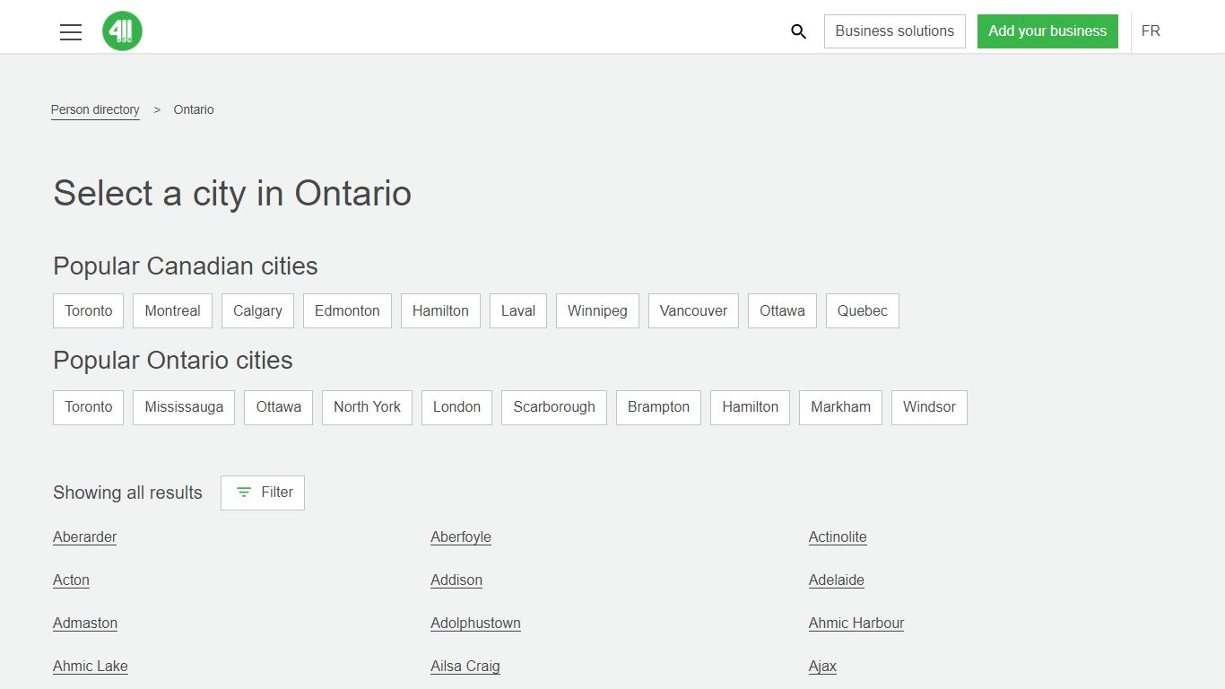 Find People in Ontario | 411.ca